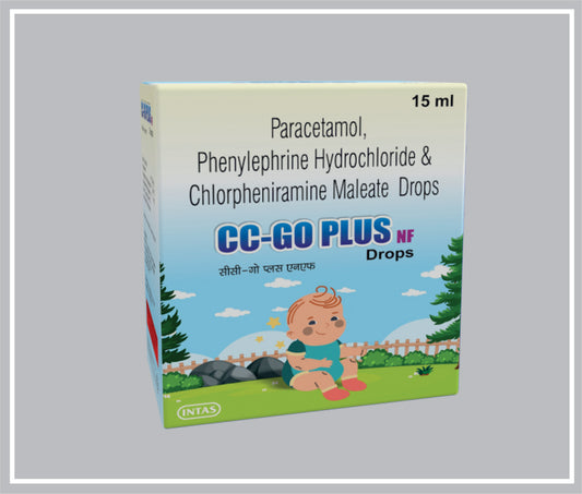 Ccgo-Plus Nf Drops 15 Ml (Paracetamol 100Mg + Phenylephrine Hydrochloride 2.5Mg + Chlorpheniramine Maleate 1Mg /5Ml ) By Intas