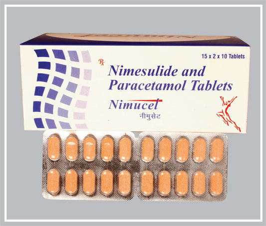 Nimucet 10 Tab (30X10 Tab) (Nimesulide 100Mg + Paracetamol 325Mg) By Intas