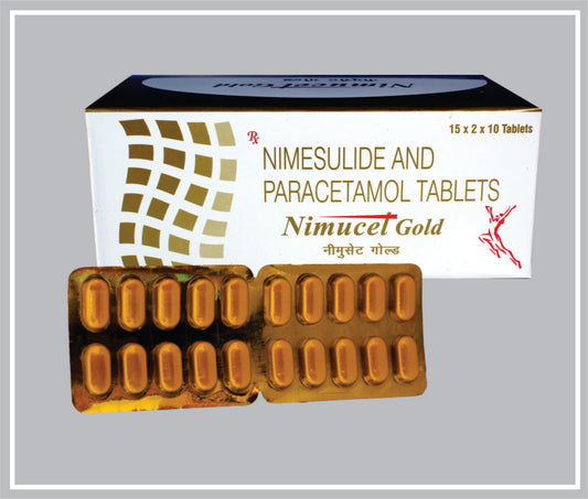 Nimucet Gold Tab (30X10 Tab) (Nimesulide 100Mg + Paracetamol 325Mg) By Intas