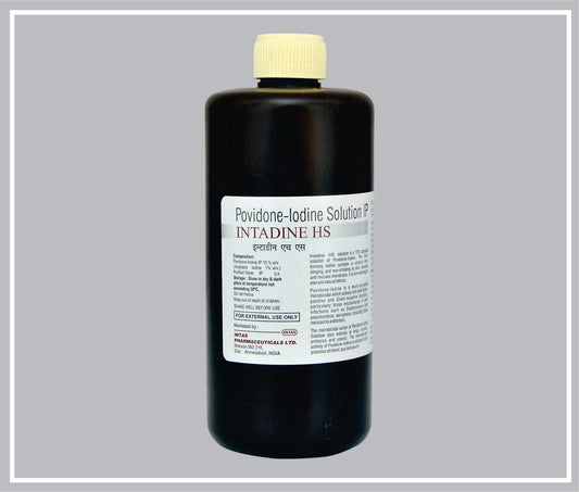Intadine Hs 10% 100Ml (Povidone Iodine 10%W/V) By Intas