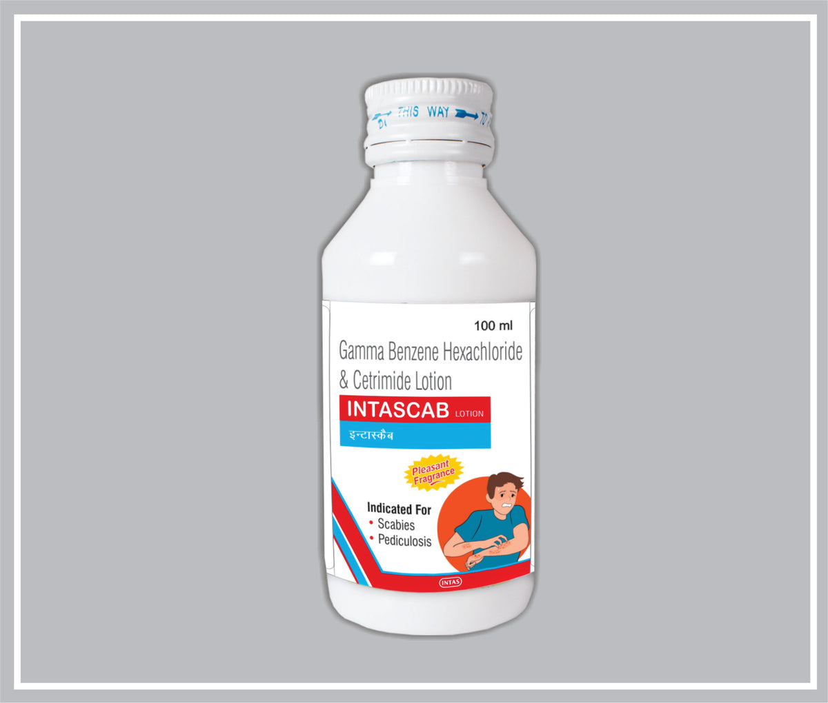Intascab 100 Ml (Gamma Benzene Hexachloride 1%W/V + Cetrimide 0.1%W/V) By Intas