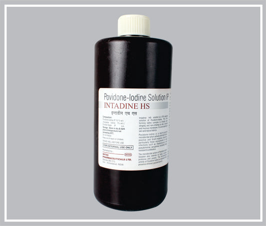 Intadine -Hs 10% (500Ml) (Povidone Iodine 10%W/V) By Intas