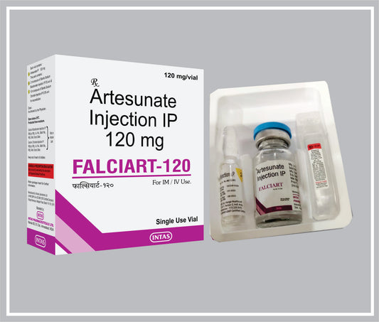 Falciart-120 Inj (Artesunate 120Mg & Sodium Bicarbonate 5% /5Ml & Sodium Chloride 0.9% /5Ml  ) By Intas
