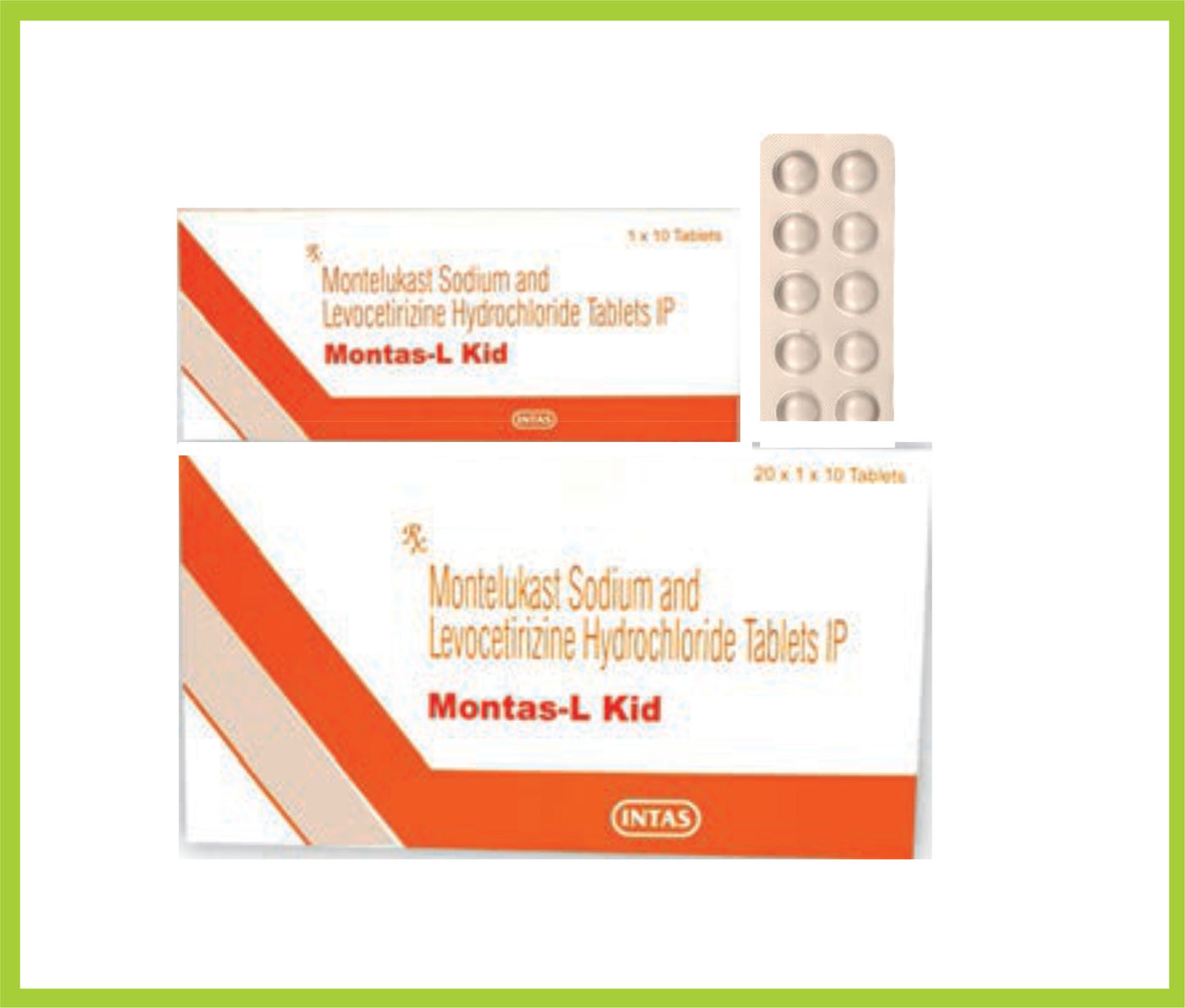 Montas-L Kid Tab (Montelukast 4 mg + Levocetirizine 2.5 mg)