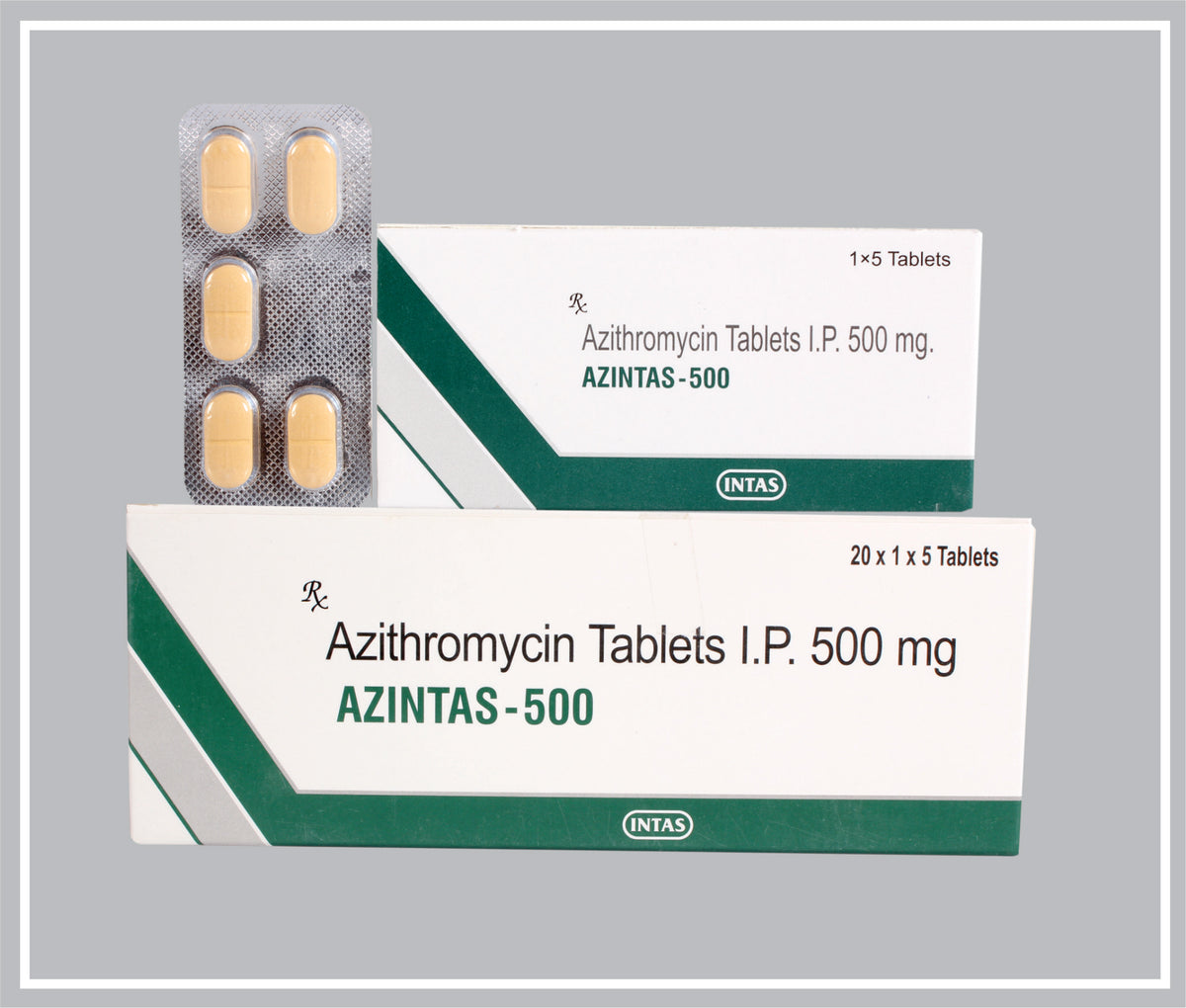 Azintas 500 5 Tab (Azithromycin 500Mg ) By Intas