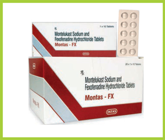 Montas-Fx Tab (Montelukast 10 mg + Fexofenadine Hydrochloride 120 mg)