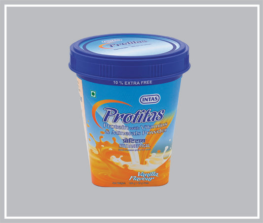 Protitas 220 Gm (Vanilla) (Protein Powder 220Gm, Vanilla Flavour ) By Intas