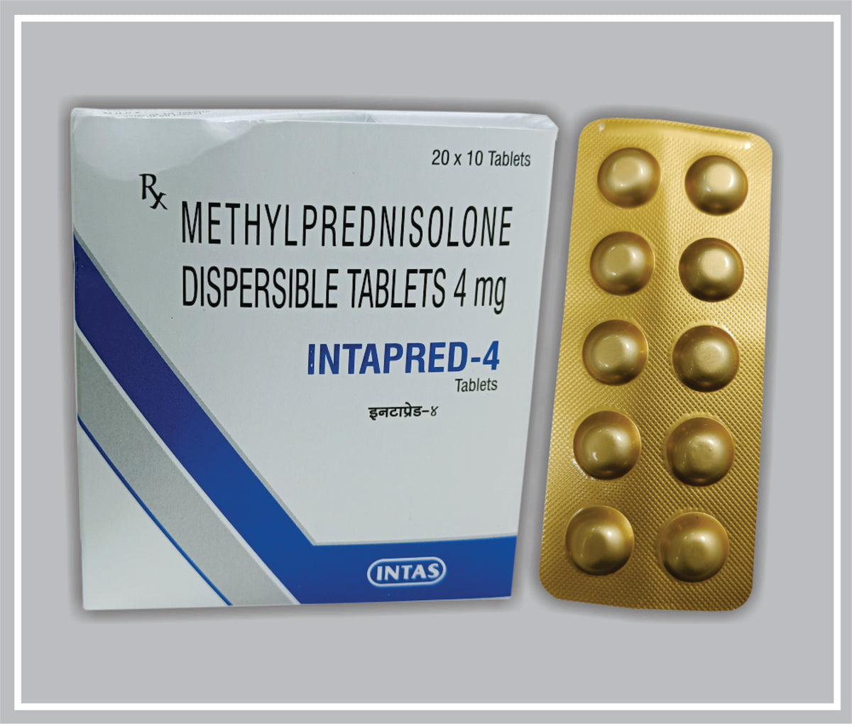 Intapred-4 10 Tab (Methyl Prednisolone 4Mg ) By Intas