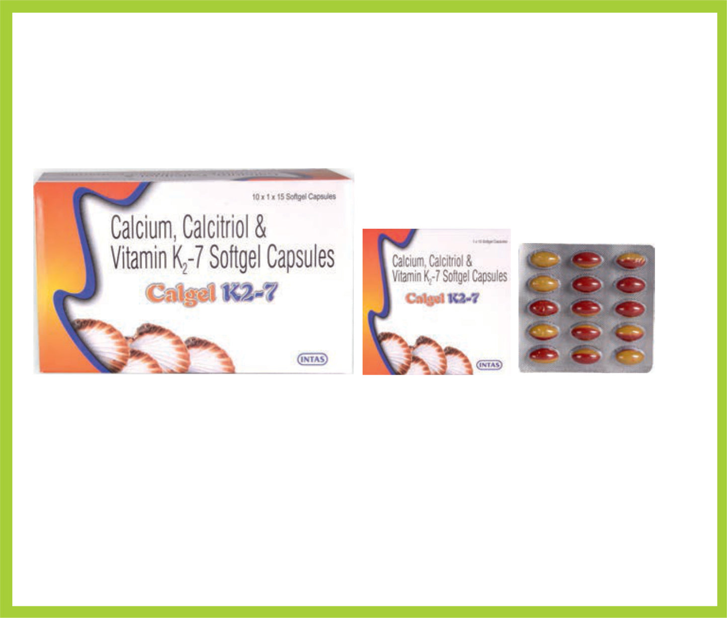 Calgel K2-7 Cap (Calcium 500 mg + Calcitriol 0.25 mcg + Vitamin K2-7 45 mcg)