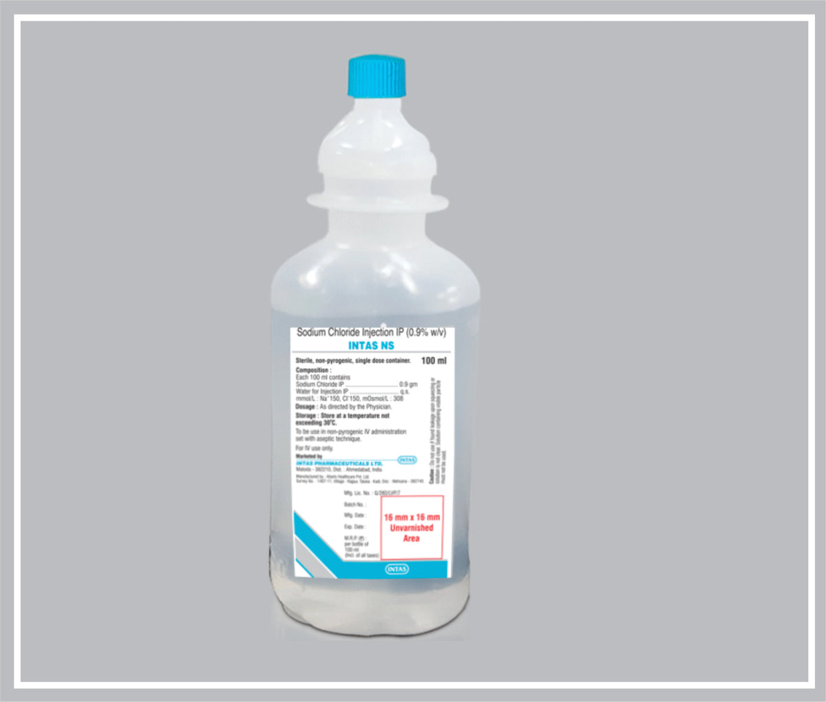 Intas Ns 100 Ml (Sodium Chloride 0.9%W/V) By Intas