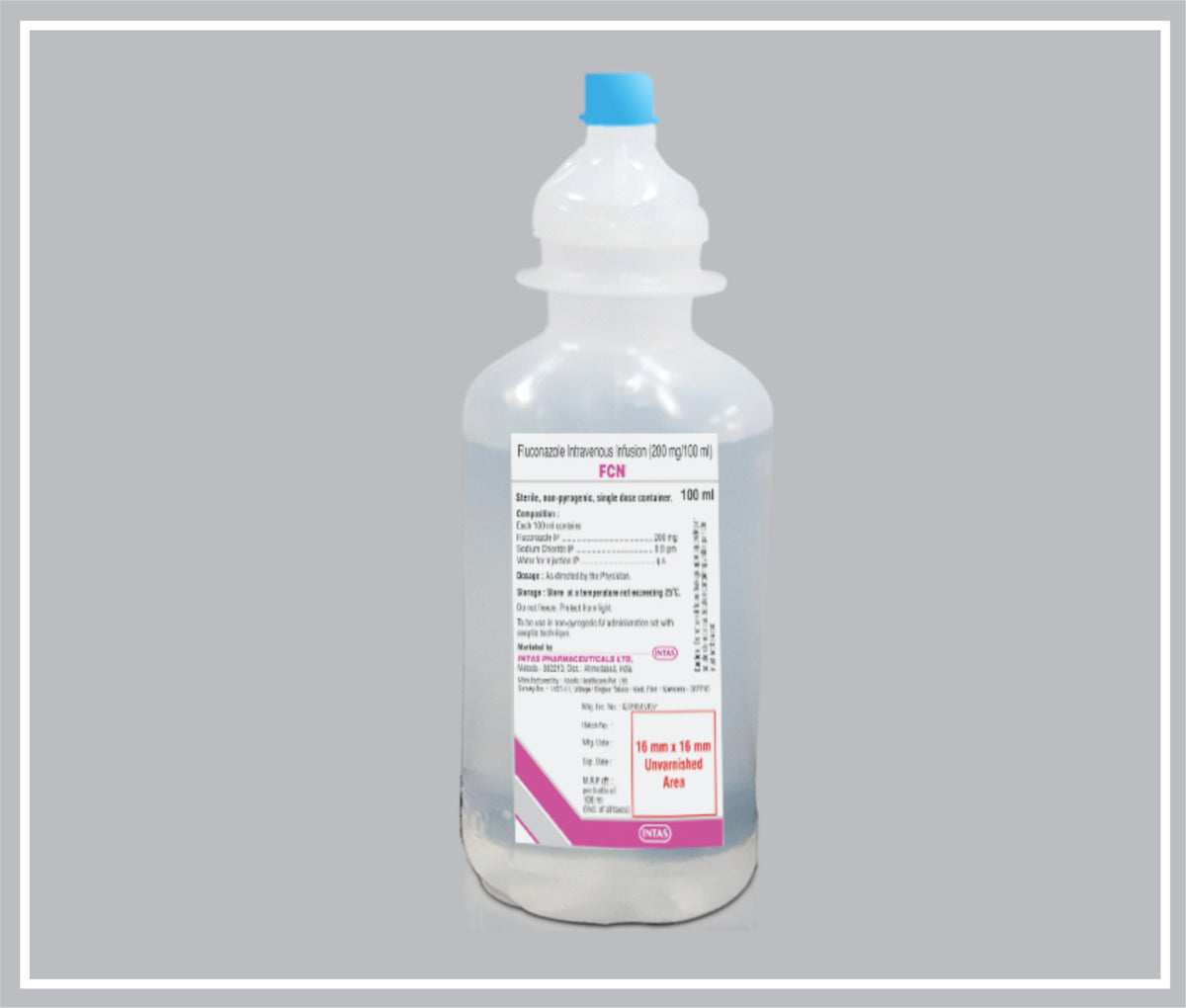 Fcn 100 Ml (Fluconazole 200Mg + Sodium Chloride 0.9Gm ) By Intas