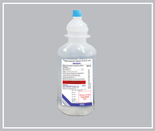 Intagyl 100 Ml (Metronidazole 500Mg ) By Intas