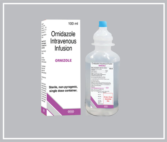 Ornizole 100 Ml (Ornidazole 500Mg + Sodium Chloride 900Mg ) By Intas