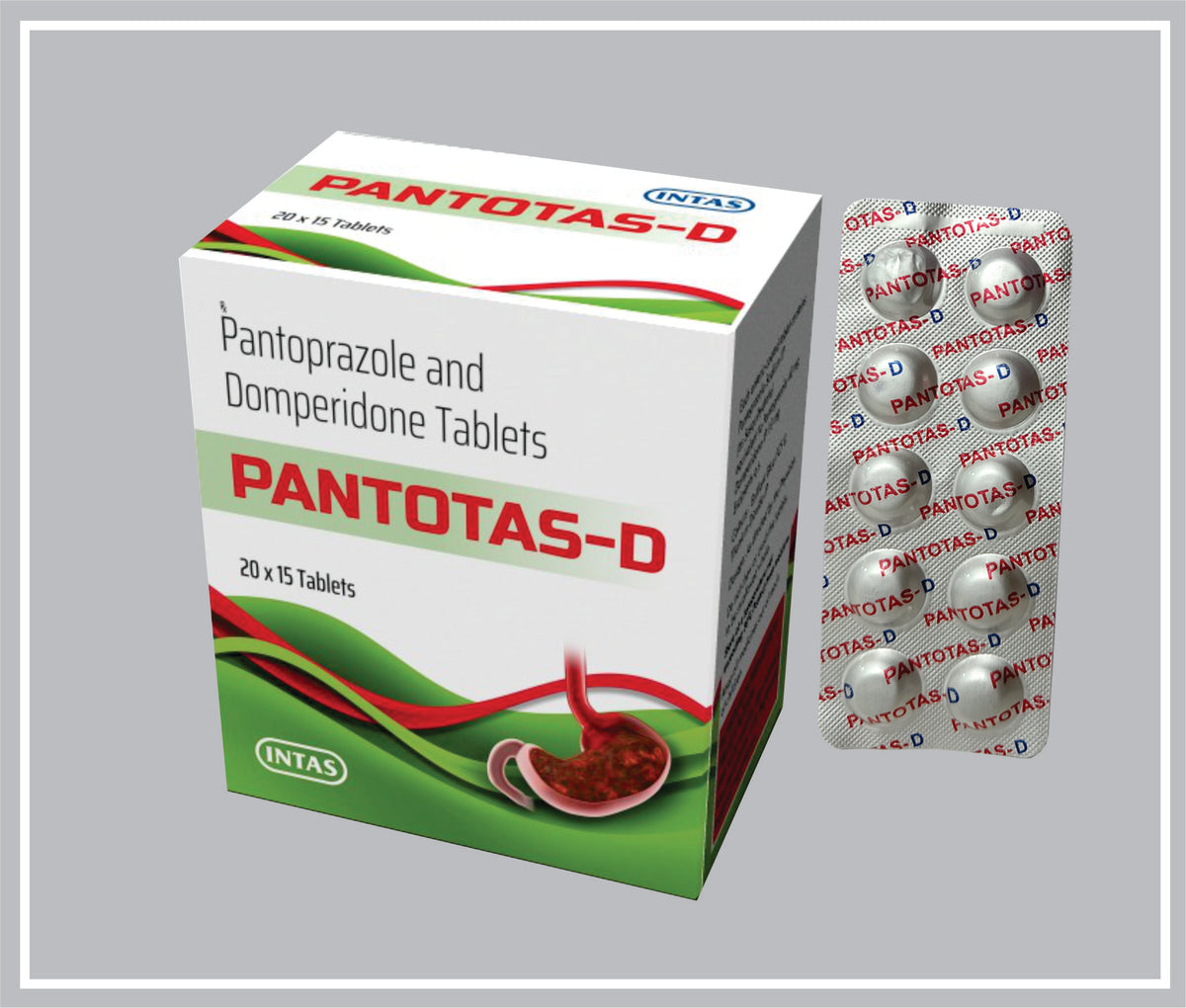 Pantotas D 10T (Pantoprazole Sodium 40Mg + Domperidone 10Mg) By Intas