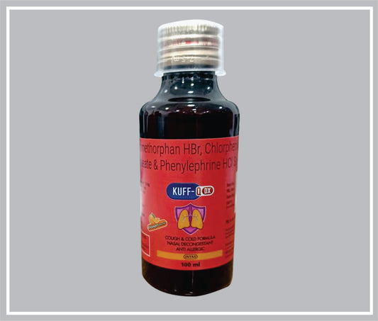 Kuff Q Dx 100Ml (Dextromethorphan Hydrobromide 15Mg + Phenylephrine Hydrochloride 5Mg + Chlorpheniramine Maleate 2Mg /5Ml ) By Intas