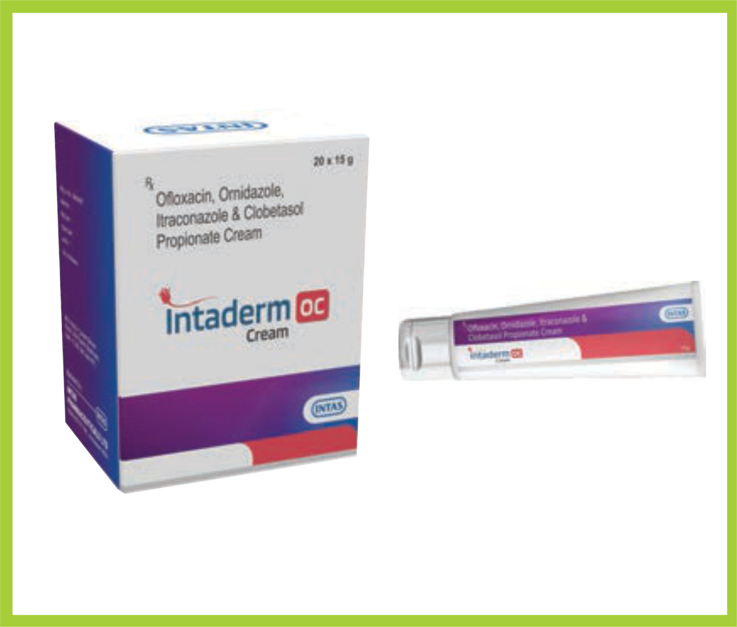 Intaderm Oc Cream  (Itraconazole + Ofloxacin + Ornidazole + Clobetasol)