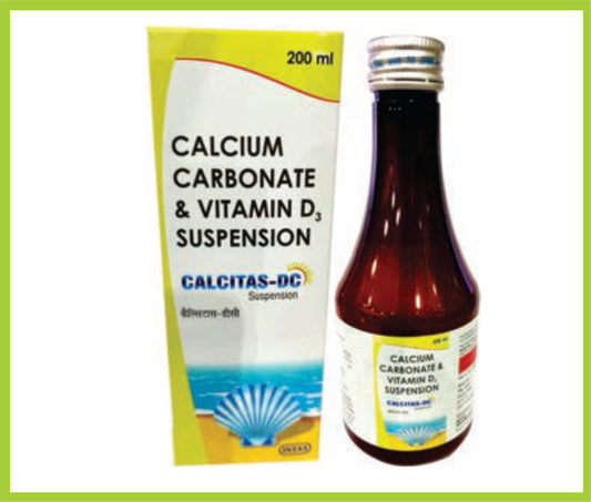 Calcitas-Dc Syrup (Calcium 250 mg + Cholecalciferol 125 IU)