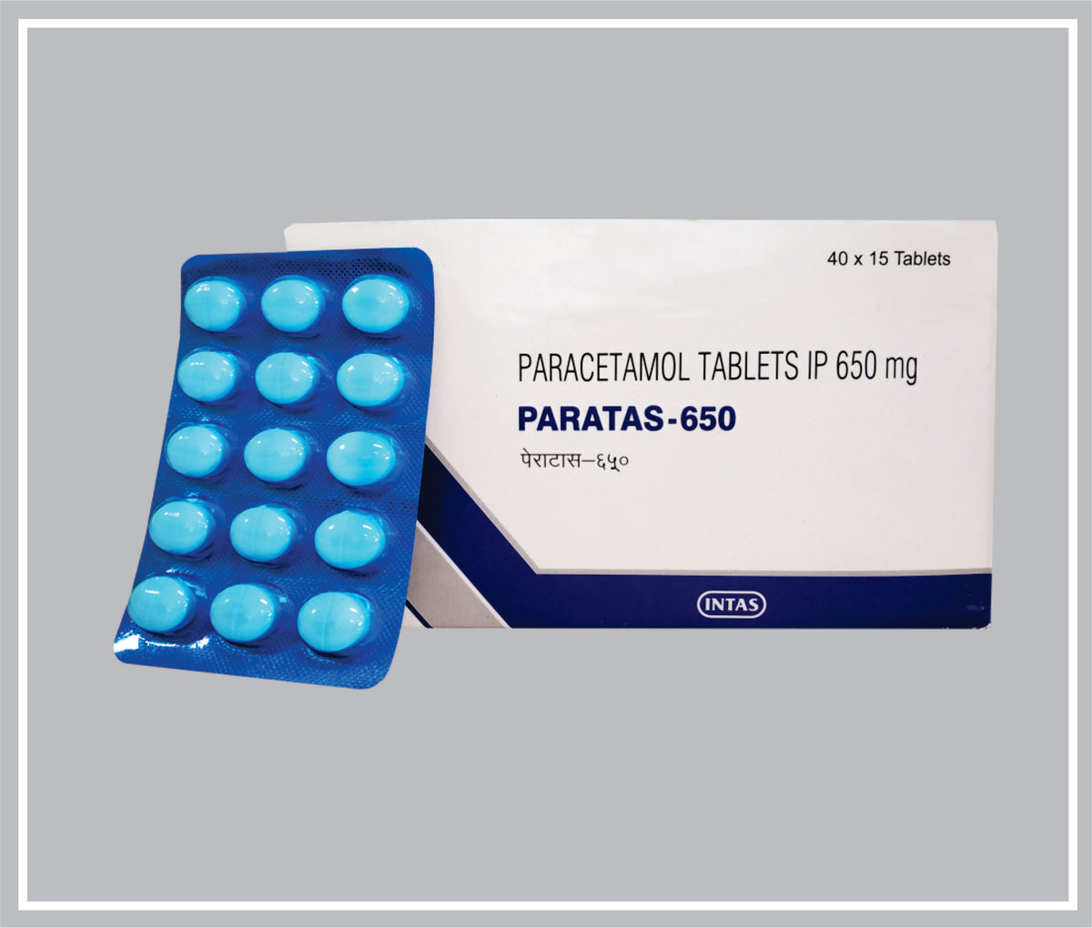 Paratas  650 15 Tab (Paracetamol 650Mg ) By Intas