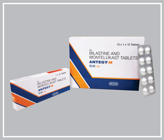 Antegy M 10 Tab (71) (Bilastine 20Mg + Montelukast 10Mg ) By Intas