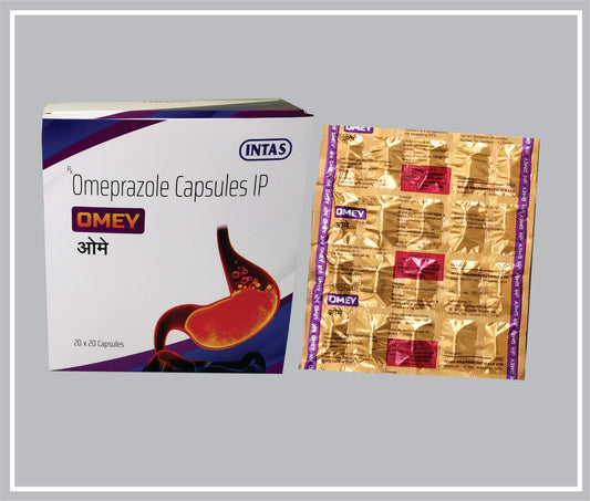 Omey 20 Cap (Combo) (Omeprazole 20Mg ) By Intas