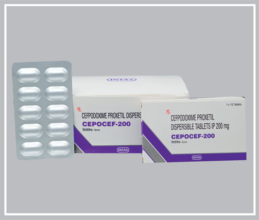 Cepocef-200 10 Tab (Oval) (Cefpodoxime Proxetil 200Mg, Oval Tab) By Intas