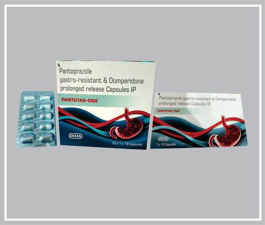 Pantotas Dsr 10X1X10 (Combo) (Pantoprazole Sodium 40 Mg (Ec)+ Domperidone 30 Mg (Sr)) By Intas