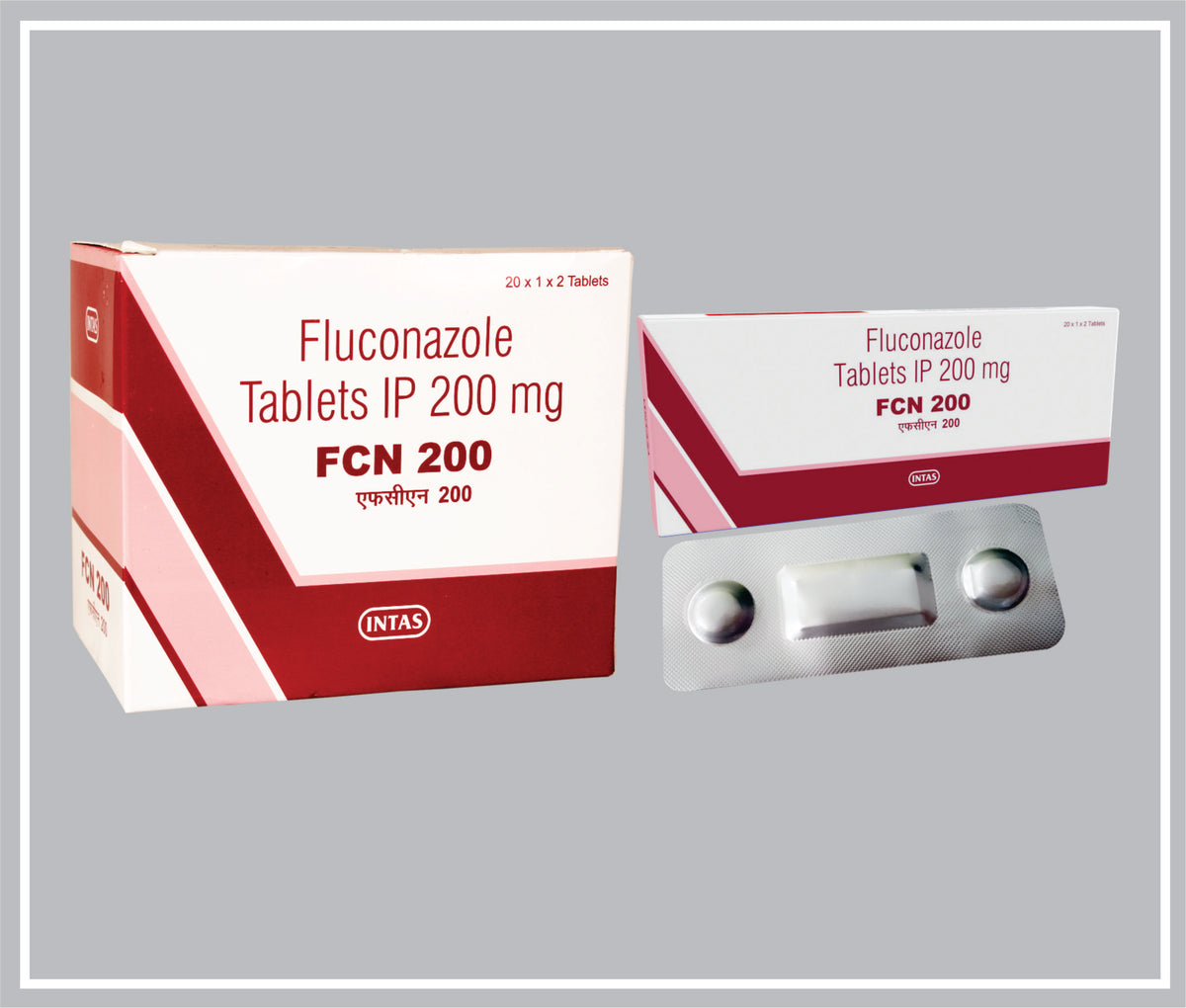 Fcn 200 2 Tab (Combo) (Fluconazole 200Mg ) By Intas
