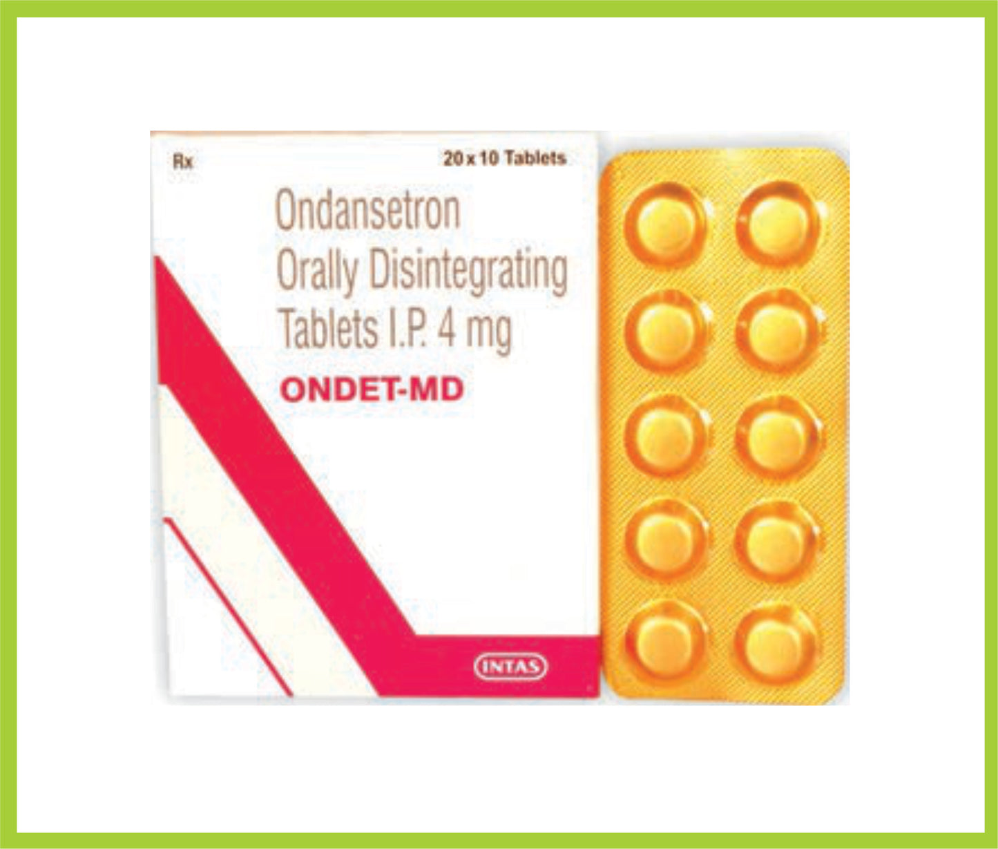 Ondet Md Tab (Ondansetron 4 mg)