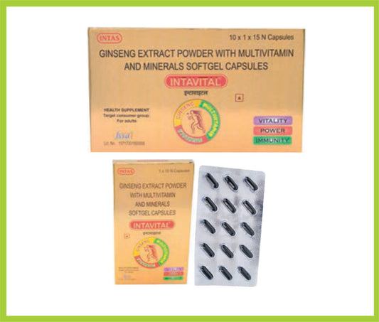Intavital Cap (Ginseng Extract 42.5 mg + Multivitamins + Multiminerals)
