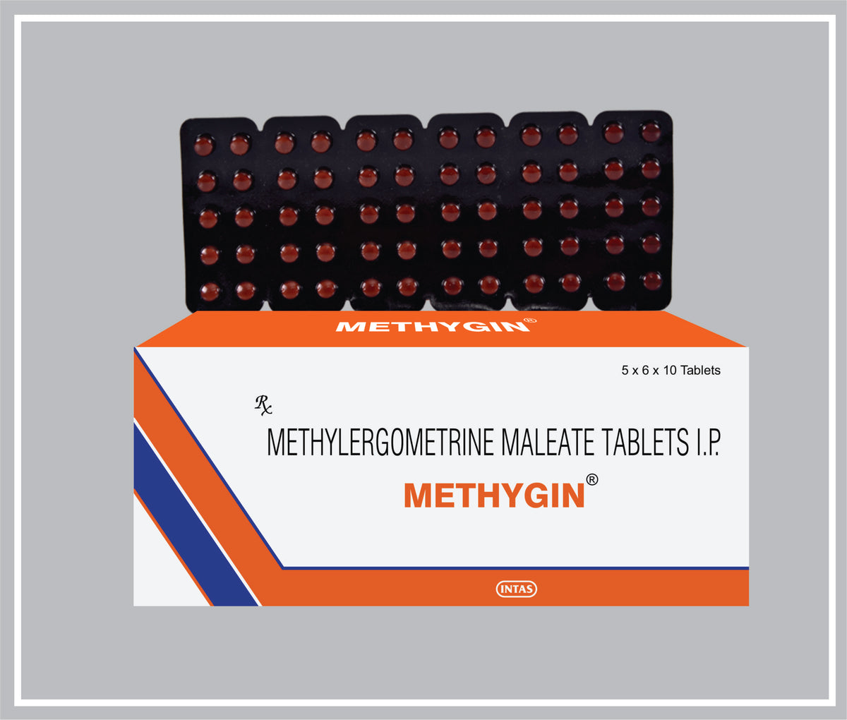Methygin 10 T (Methylergometrine Maleate 0.125Mg ) By Intas