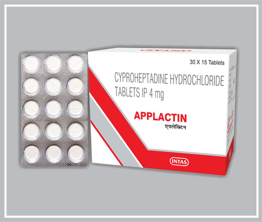 Applactin (15T) (Cyproheptadine Hydrochloride 4Mg, Uncoated Tablet) By Intas
