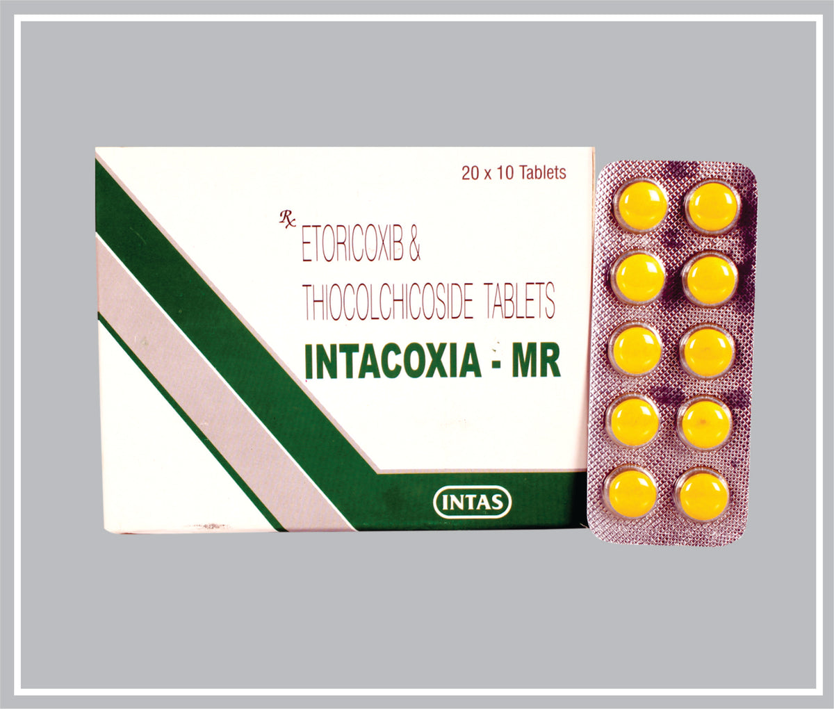 Intacoxia-Mr 10 Tab (Combo) (Etoricoxib 60Mg + Thiocolchicoside 4Mg ) By Intas