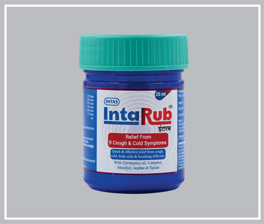 Intarub 25 Ml (Ayurvedic Cough & Cold Topical Medication ) By Intas