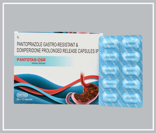 Pantotas Dsr 20*10S (Combo) (Pantoprazole Sodium 40 Mg (Ec)+ Domperidone 30 Mg (Sr)) By Intas