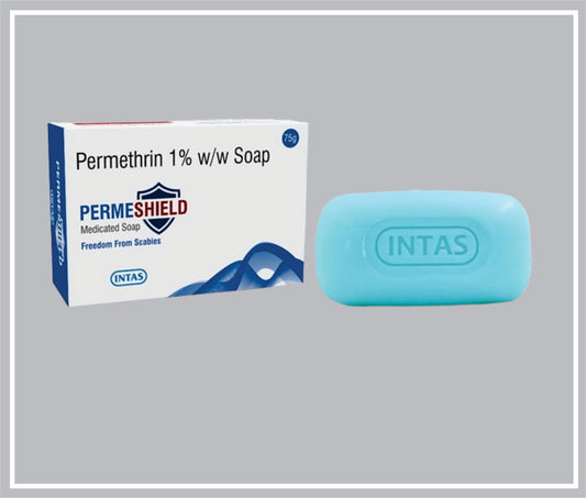Permeshield Soap 75 Gm (Combo) (Permethrin Bp 1% W/W + Soap Noodles Base) By Intas