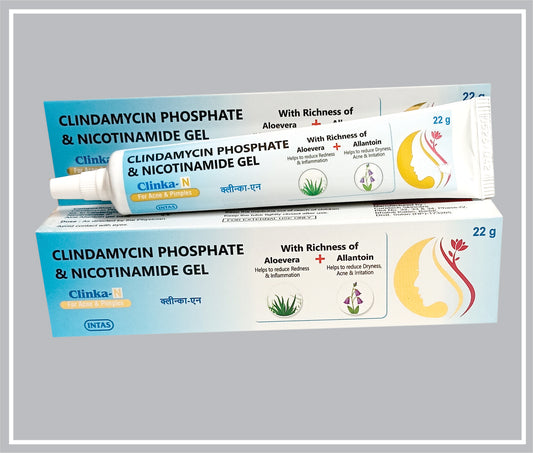 Clinka-N (22Gm) Combo (Clindamycin Phosphate 1%W/W + Nicotinamide 4%W/W) By Intas