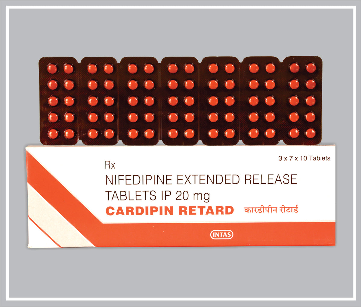 Cardipin Retard 10 Tab (Nifedipine 200Mg Er ) By Intas