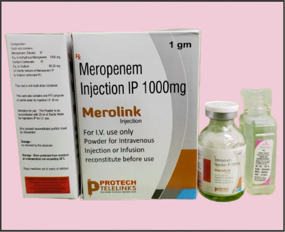 Merolink 1 Gm (20Ml) Meropenem 1 G Inj By Protech
