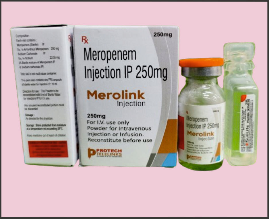 MEROLINK-250 MG Injection (Meropenem 250Mg)