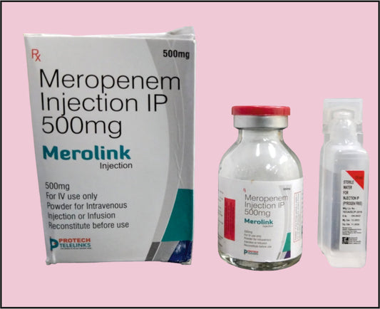 MEROLINK-500 MG VIAL (Meropenem 500Mg)