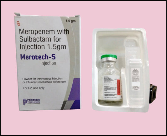 MEROLINK-S 1.5 Injection (Meropenem 1000Mg+ Sulbactam 500Mg)