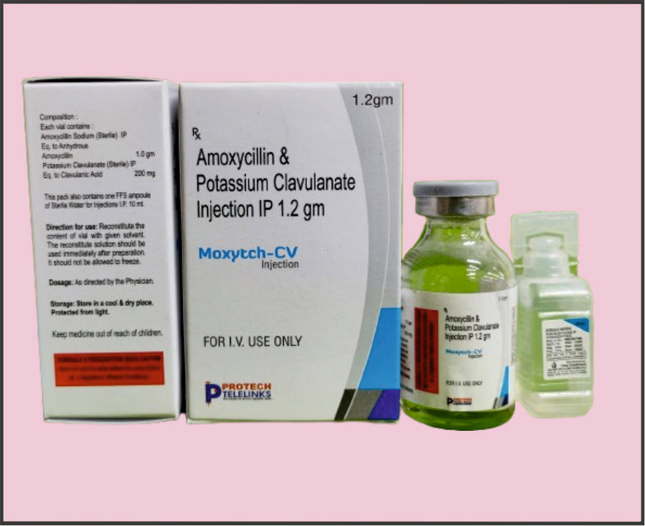 Moxytch-Cv 1.2 (20 Ml) Amoxycillin, Clavulanate 1200 Mg By Protech