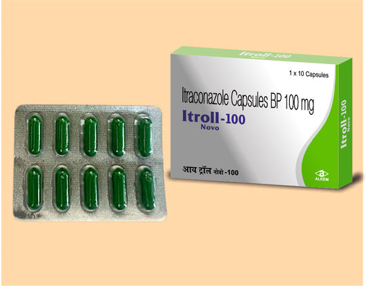 Itroll Novo 100 Capsule (Itraconazole 100 mg)