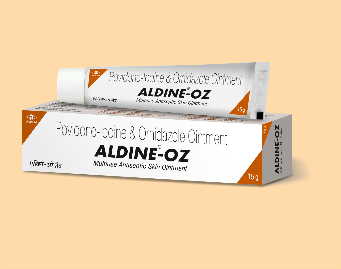 Aldine - Oz Ointment (Povidone Iodine 5% w/w + Ornidazole 1% w/w)