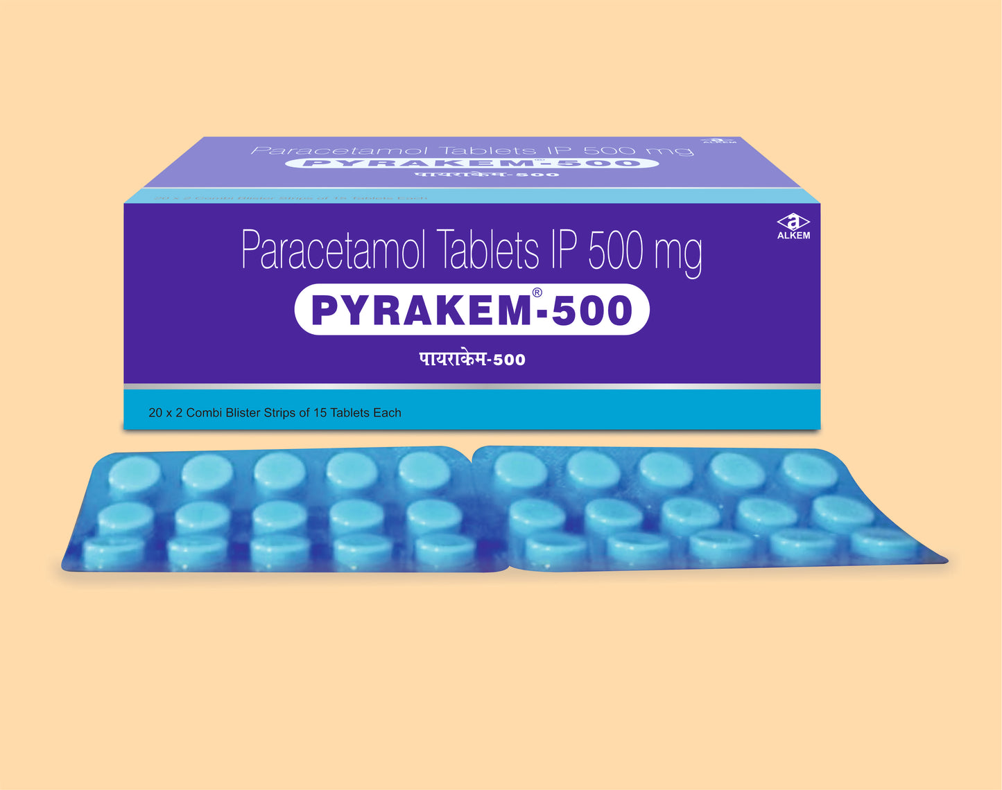 Pyrakem-500Mg Tablet  (Paracetamol 500 mg)