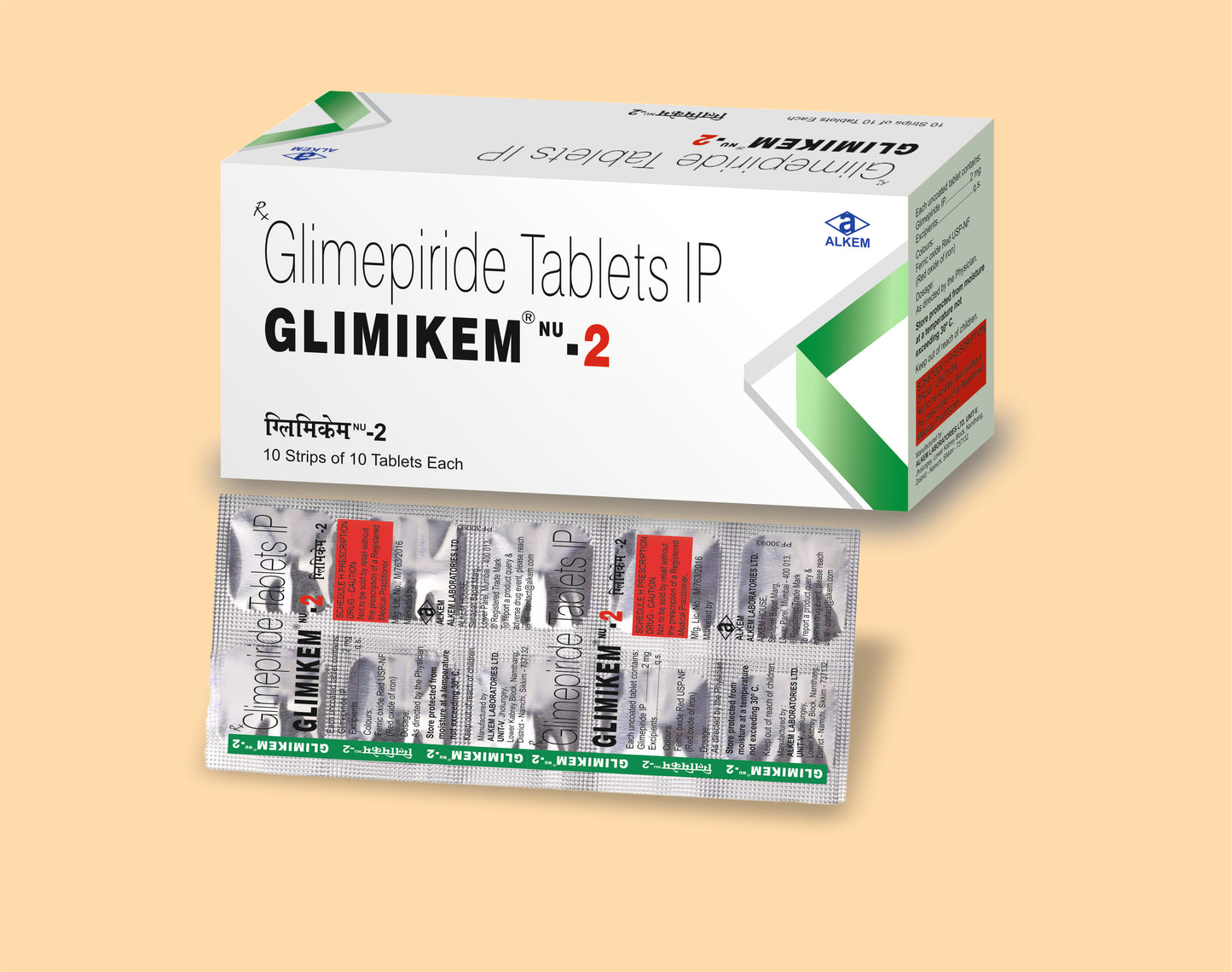Glimikem Nu - 2 Tablet (Glimepiride 2 mg)