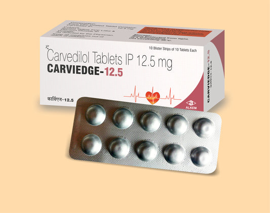 Carviedge - 12.5 Tablet (Carvedilol 12.5 mg)