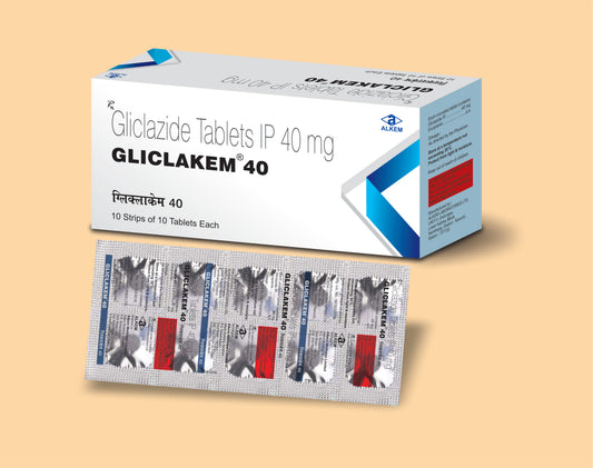 Gliclakem 40 Tablets (10'S) (10'S) Gliclazide 40 Mg By Alkem1