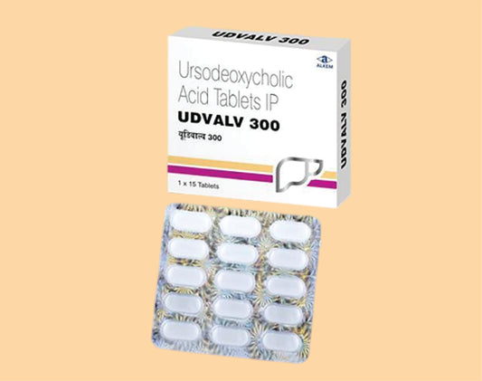Udvalv - 300 Tablets  (15'S) (15'S) Ursodeoxycholic Acid 300 Mg By Alkem1