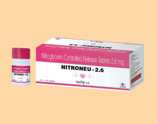 Niitoneu - 2.6 Tablets (30'S) (30'S) Nitroglycerin 2.6 Mg By Alkem1
